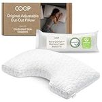 Coop Home Goods Original Cut-Out Adjustable Pillow, King Size Bed Pillows for Neck & Head Support, Memory Foam Pillows - Medium Firm for Side Sleeper, CertiPUR-US/GREENGUARD Gold