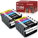 Toner Kingdom T1295 Multipack Ink Cartridges T1291 T1292 T1293 T1294 Compatible for Epson Stylus SX535WD Ink Cartridges Stylus SX425W SX445W SX235W SX535WD WF 3520 (4Black 2Cyan 2Magenta 2Yellow)