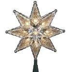 Kurt S. Adler Kurt Adler 10-Light 8-Point Star Christmas, 8-Inch, Clear Treetop