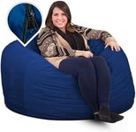 ULTIMATE SACK 4000 (4 ft.) Bean Bag Chair Cover in Multiple Colors: Cover ONLY. (4000, Electric Blue Suede)