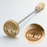 Custom Wood Branding Stamps - Flame Heated or 500W Electric for Your Preferred Branding Method - Ideal for Woodworking Projects, Personalization, and Crafts (2.5" X 2.5" with manual handle)