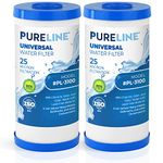 Pureline FXHTC and GXWH40L Whole House Replacement Water Filter. Compatible with GE FXHTC, GXWH40L, GXWH35F, W50PEHD, GXWH35F, WFHD13001, R50-BB, RFC-BBSA. (2 Pack)