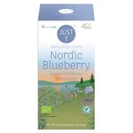 JUST T Nordic Blueberry Premium Double Chamber Tea Bag (20 pcs) | Organic Fruit Tea – Infused with Forest Berries | Biodegradable Premium Organic Tea Bags – High-Grown Leaf Tea for All Tea Lovers