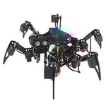 FREENOVE Big Hexapod Robot Kit for Raspberry Pi 4 B 3 B+ B A+, Walking, Self Balancing, Live Video, Face Recognition, Pan Tilt, Ultrasonic Ranging, Camera Servo (Raspberry Pi NOT Included)