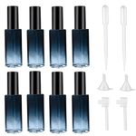 8Pcs 10ml Perfume Bottles Glass Travel Spray Bottle Atomizer Portable Perfume Bottle Mini Perfume Refillable Bottles Leak Proof Small Cologne Bottles Empty Glass with Pump Funnel Pipette for Girl Gift