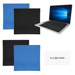 ECO-FUSED Large Microfiber Cleaning Cloths - 4 Pack - 16 x 16 inch - Perfect for Wide Screen TVs, Large Computer Monitors- Also for Cleaning Glasses, Camera Lenses, Laptops and LCD Screens