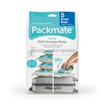 Packmate Roll Up Travel Bag I Premium Reusable Space Saver Pack Storage bag | Set of 5 | Small, 28 x 38 Centimetres