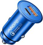 AINOPE 67.5W iPhone 16 Car Charger USB C Fast Charging,Cigarette Lighter Adapter PD&QC All Metal Mini Car Charger Adapter,Type C Car Charger for iPhone 16 Pro Max Plus 15 14 13 12,Samsung,Blue