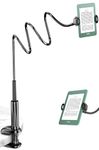 Mumay Gooseneck Kindle & Phone Holder for Bed: 39.4" Long Flexible Lazy Arm Mount for Hands-Free Reading, Bedside Desk Headboard Phone Stand for iPhone 17 Pro Max Kindle Switch, 4.7–8.6 Inch Devices