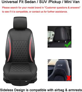 Black Panther PU Leather Car Seat Covers – Universal Fit, Full Set