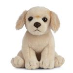 Living Nature Golden Retriever Puppy, Realistic Soft Cuddly Dog Toy, Naturli Eco-Friendly Plush, 15cm