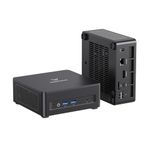 MINISFORUM Mini PC UM690L Slim, AMD Ryzen 9 6900HX Mini Computer (8C/16T, up to 4.9 GHz), 32 GB LPDDR5 and 1 TB PCIe 4.0 SSD, DP/HDMI 2.1/USB 4, 4 x USB Type-A, WiFi 6E,BT 5.3