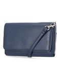 Mundi Anti Theft Slim & Compact RFID Crossbody Bag For Women Travel Purse Handbag Wallet Vegan Leather, Navy, One Size