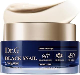 Dr.G Black Snail Cream, 50ml - Snail Mucin Moisturizer, Snail Mucin Serum, Face Moisturizer, Facial Moisturizer Face Cream, Crema Hidratante Para la Cara, Korean Skin Care Coreano, K Beauty, Kbeauty