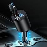 Retractable Car Charger 60W,4 in 1 