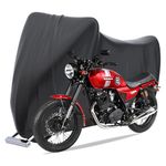 Motorbike Cover,Motorcycle Cover Oxford Waterproof Heavy Duty Durable Anti Dust Rain Large Indoor Outdoor Protection with Lock-holes for Motors,All Season(245 * 105 * 125 cm)