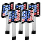 AZDelivery 5 x Matrix Array 4x4 Membrane Switch 16 Key Keypad Keyboard compatible with Arduino Including E-Book!