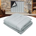 Wintcomfort Fireplace Draft Stopper Blanket for Stopping Overnight Heat Loss, Save Energy Fireplace Blocker Blanket, Grey (Medium 45" W x 34" H)