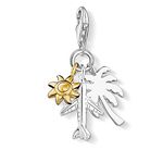 Thomas Sabo Women Charm Pendant Palm Tree, Sun, Plane Charm Club 925 Sterling Silver 1430-413-21