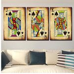 Cards Canvas Paintings Wall Art Home Decor Gambling Poker Pictures HD Prints Club Casino bar Restaurant Decoration Posters 50x75x3Pcscm No Frame