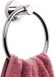 Marmolux Acc Bathroom Hardware Accessoires Stainless Steel Brushed Wall Mount Including Bath Towel Bar, Towel Ring/Hand Towel Holder, Toilet Paper Holder, Robe Hook, Stainless Steel, Polished Chrome, Towel Ring