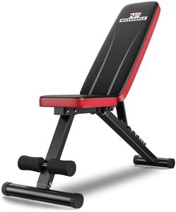NICEPEOPLE Adjustable Weight Bench for Home Gym, 660LBS Capacity Workout Bench with 8 Backrests for Chest Shoulders Arms, Compact and Foldable Strength Bench for Small Space Apartment Room (Red)