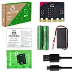 KEYESTUDIO BBC Microbit V2.2 GO,The Complete Starter Kit,Micro bit Accessories,Smart Honeycomb Wearable Breakout Board Coding Starter Kit