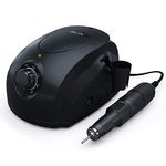 Semilac Black - Electric Nail File - 65W 35000Rpm Vibration Free with Foot Pedal Perfect - Nail Drill - for Manicure, Pedicure, Safe Removal of Gel Nail Polish & Acrylic Nails & Hard Skin