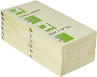 Q-Connect Quick Notes 76 x 76mm Yellow (12 Pack) KF10502