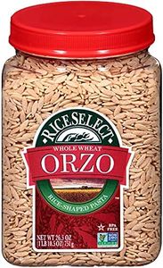 RiceSelect Whole Wheat Orzo Rice-Shaped Pasta, Non-GMO, Vegan, 26.5-Ounce Jars, 4-Count