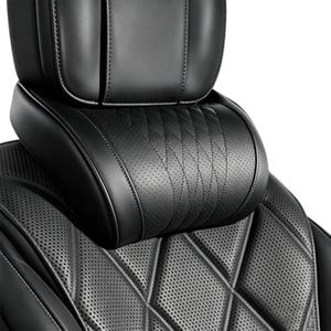 TEAL LAUREL Universal Memory Foam Car Headrest Neck Pillow, Black