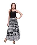 Modern Kart Women's 100% Pure Cotton Wrap Around Skirt Black