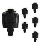 L-Type Track Lighting Connectors for L-style Single Circuit 2-wire Style Track System Pendants Lightolier Compatible Track Adapters Black Rail Head Track Accessory for 110V Pendant Spotlights 6 Pack
