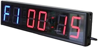 Ledgital Large Interval Gym Clock for Workouts Size 20x4.7in. Operated by Remote Control