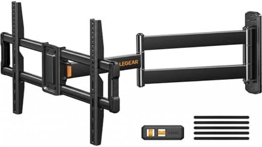 Perlegear Corner TV Wall Mount Long Arm TV Mount Bracket for 32-75 Inch TVs-Full Motion Wall Mount with 32.37” Extension & Swivel Articulating Arm & Tilt, MAX VESA 600x400mm, Holds up to 100 lbs