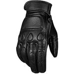 Jackets 4 Bikes Men's Vintage Goatskin Leather Motorcycle Gloves Gel Padded Cruiser Street Riding Protective Racing Powersports L