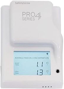 SafetySiren Radon Detector for Home Basement, Office, Commercial – Radon Gas Monitoring, Audible Alarm, Digital Display, Made in USA – Short & Long-Term Continuous Monitoring | Pro4 Series (4th Gen)