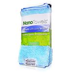 Life Miracle Nano Towels - Amazing Eco Fabric That Cleans Virtually Any Surface with Only Water. No More Paper Towels Or Toxic Chemicals | 4-Pack (8x8, Seashore Teal)