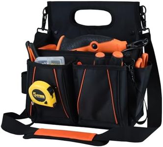 Stahlusdick Electrician Tool Pouch 18 Pockets with Shoulder Strap Belt Tool Pouch Side Professional Tool Bag Organizer for Technician, Carpenter, Constructor 3-in-1
