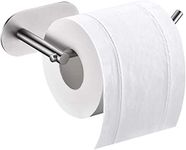 DOCOSS Self Adhesive Stainless Steel Toilet Tissue Paper Roll Holder for Bathroom, Pack of 1 (Satin)