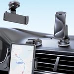 xuenair iPad Car Mount, Cell Phone Holder Car Dash Tablet [360° Rotatable & Firmly Grip] Universal Z Fold Car Mount Dashboard for iPad Mini Pro Air Z Fold 5 4 iPhone Samsung and More 4"-12.9" Device