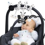 syid Spiral Pram Toys for Babies - Activity Hanging Toys Stroller Pushchair Car Seat Toys Baby Black and White Sensory Toys for 0 3 6 9 12 Months, Newborn Infant Boy Shower Gifts