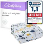Dailydream Children's Weighted Blanket | 104x150 | 3.2 kg | Safari Design | Made from 100% Cotton | Filled with Glass Beads | Heavy Blanket for Sleeping | Weighted Blanket