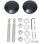 CENPEK 2 Pack Black Aluminum 2.44inch 62MM Universal Quick Release Latch Push Button Car Hood Pins Lock Clip Kit for Hood Bumper or DIY