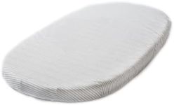 Stokke x Pehr Organic Cotton Crib Sheet for Stokke Sleepi V3 - Stripped Away Pebbles