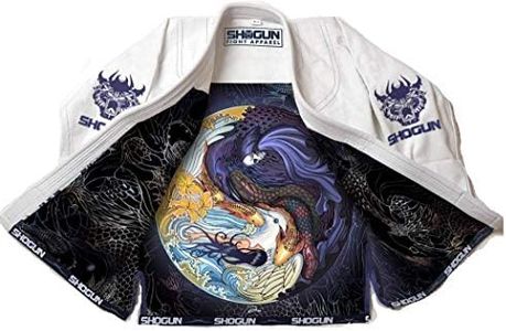 SHOGUN Fight Jiu Jitsu Gi Tao Premium 450g Pearl Weave Cotton BJJ White, A2