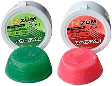 ZUMWax RUB ON Wax Ski/Snowboard Sample Pack - CHILL and HIGH Fluoro CHILL Rub On – 18 Grams Each - Incredibly Fast!!! Environmentally Friendly & Non-Toxic!
