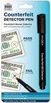 Nadex Counterfeit Pen, Easy Swipe - Gold for Real, Black for Fake, Detect Counterfeit Bills (1 Pack)