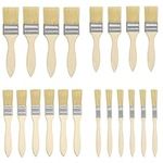 Kurtzy Chip Paint Brushes (20 Pack) - 5.08, 3.81, 2.54 and 1.27cm (2, 1.5, 1 and 0.5 inch) Sizes - Professional Wooden Handle Paintbrush Set for Paint, Stains, Varnishes, Glues and Home DIY