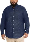 Van Heusen Wrinkle Free Poplin Long Sleeve Shirt, Carbon Blue, 3X-Large Tall